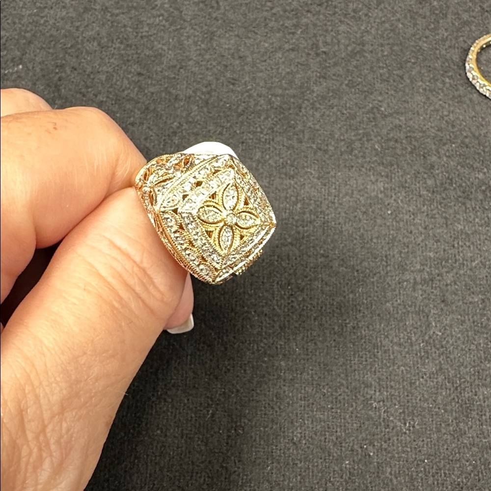 14 karat gold and diamond mourning Ring